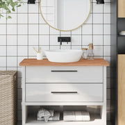 Piano Bagno 100x60x2,5 cm in Legno Massello di Faggiocod mxl 131775