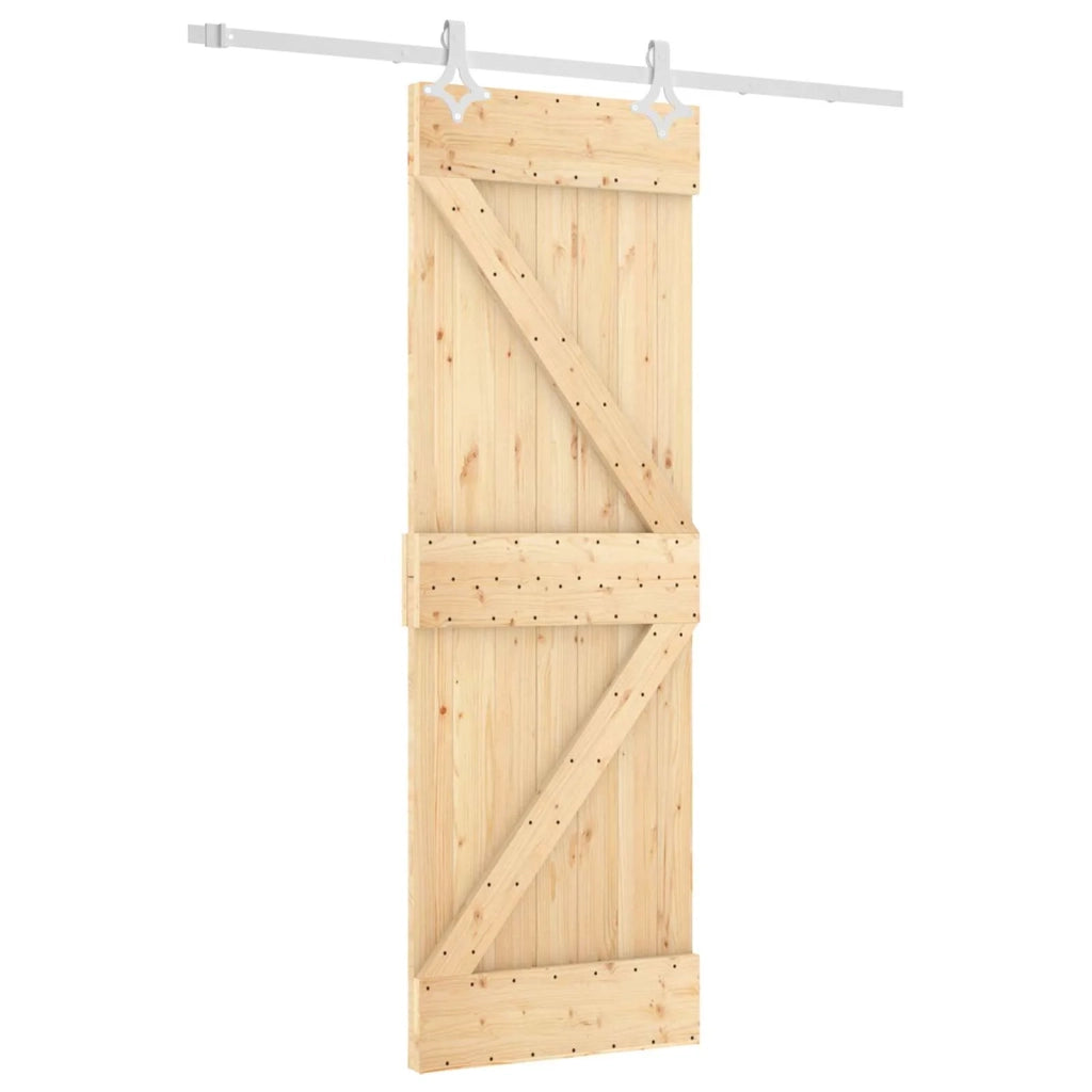 Porta scorrevole Naturale e Bianco 70 x 210 cm