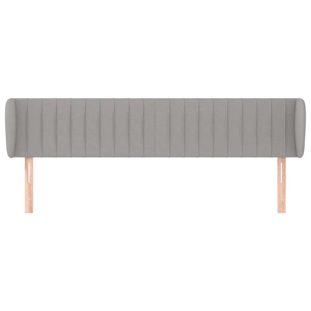 Testiera | Testata ad Orecchio Grigio Chiaro 203x23x78/88 cm in Tessuto