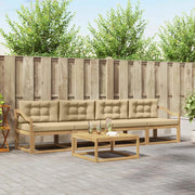Set di divani da esterno con cuscino 4 pcs Bianco e Beige 3386042