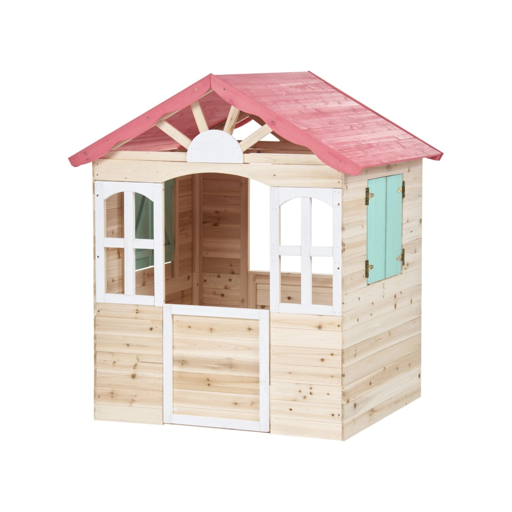 Casetta da giardino in legno di abete, marrone chiaro, per esterni, casetta per bambini in stile cottage