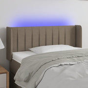 Testiera a LED Tortora 103x16x78/88 cm in Tessuto 3123468