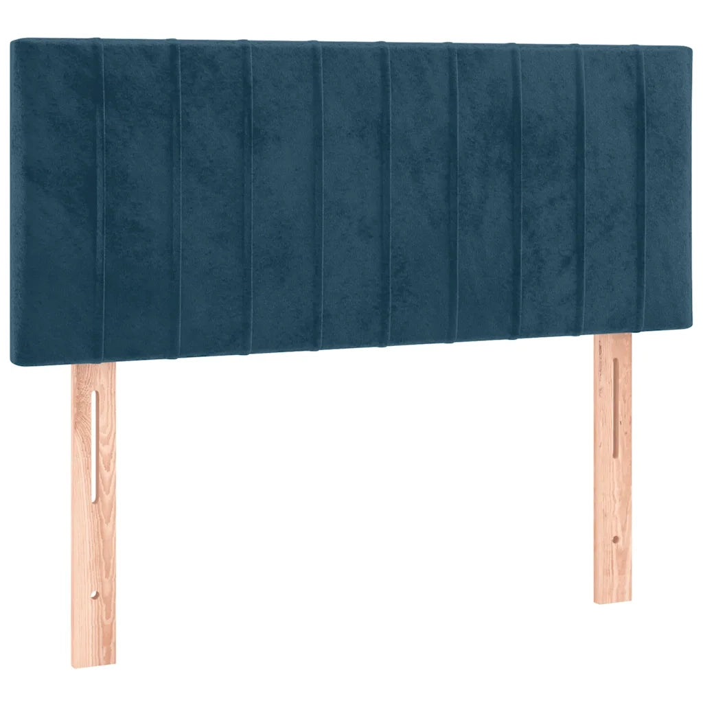 Giroletto a Molle con Materasso-Struttura Letto Blu Scuro 80x200 cm in Velluto 379180