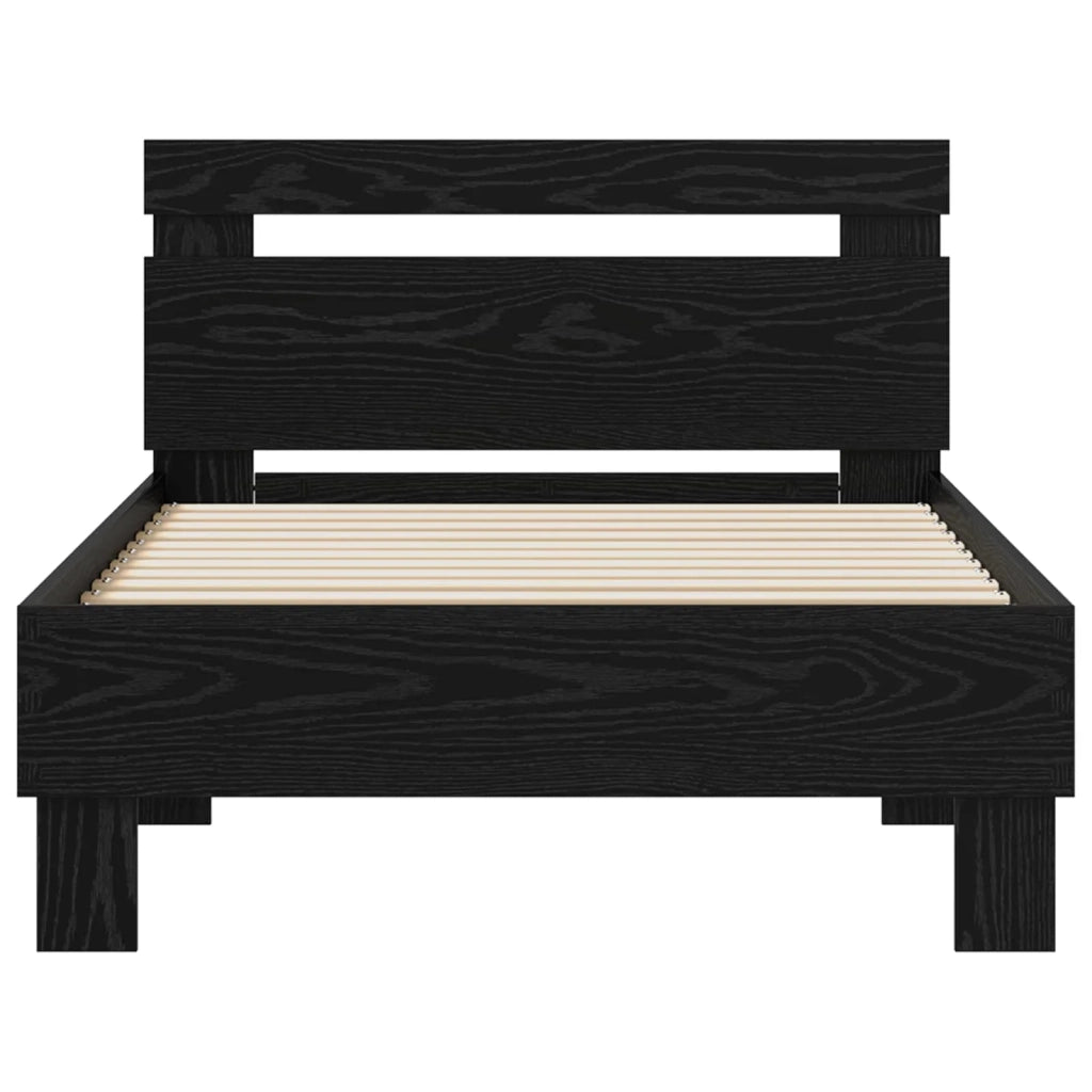 Struttura del letto Rovere Nero 75 x 190 cm 8003738