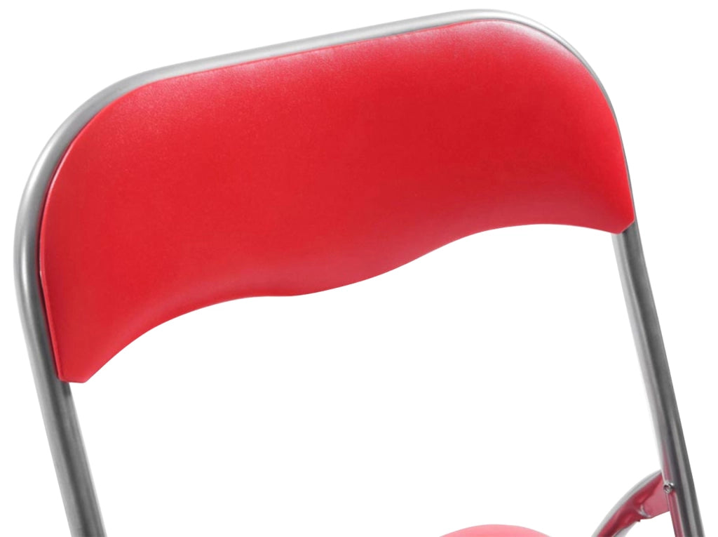 Set 2 sedie pieghevoli Felix Rosso/argento