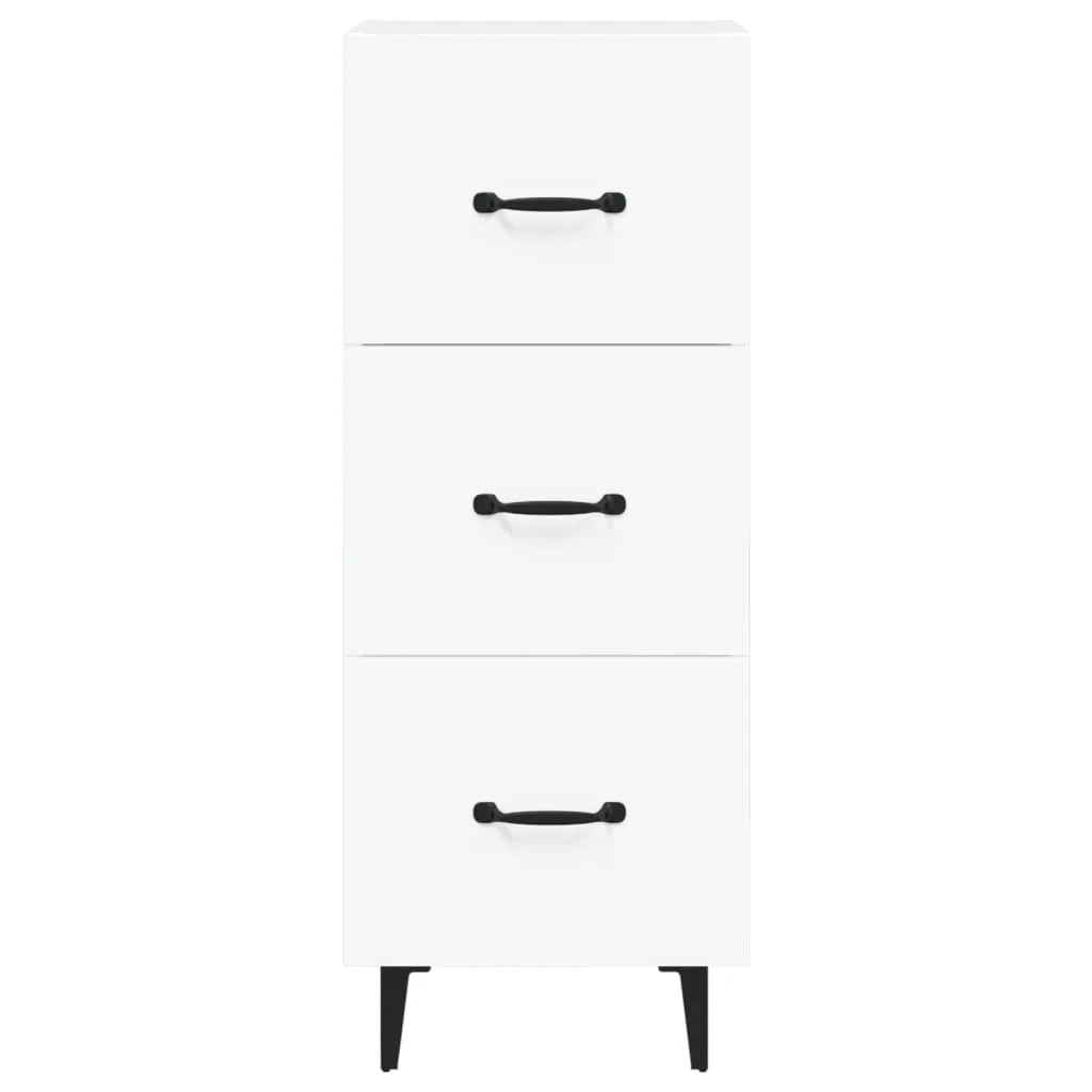 Buffet credenza cassettiera armadio mobile contenitore organizer per cucina soggiorno salotto 34,5 x 34 x 90 cm legno ingegnerizzato bianco 02_0030248