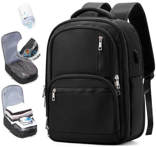 Borsa a vuoto per viaggiatore con sistema di compressione per bagaglio a mano, borsa a vuoto con airbag per viaggiatore donna, borsa a vuoto per viaggiatore con pompa per bagaglio a mano impermeabile