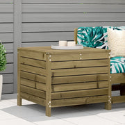 Sedia da giardino-Poggiapiedi da Giardino 62x63,5x53,5cm Legno Impregnato di Pino