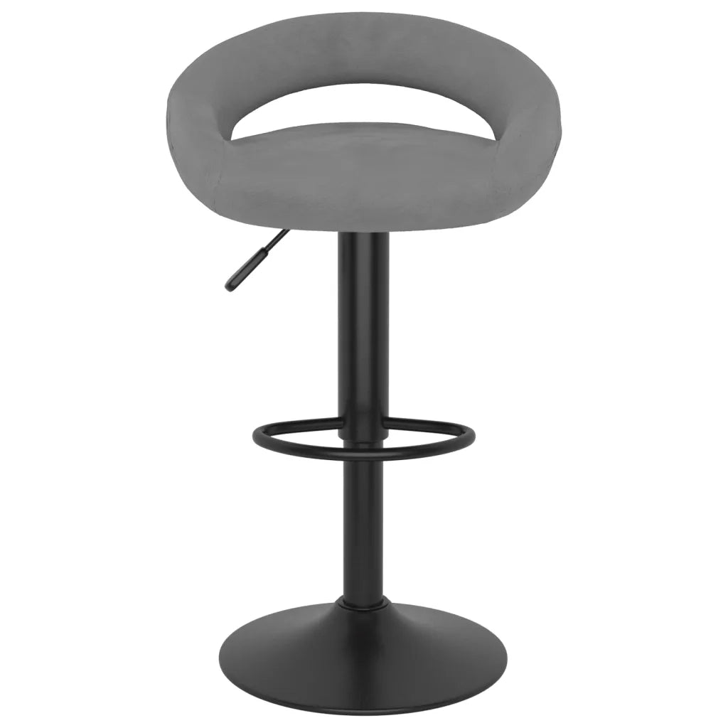 Sgabelli da Bar 2 pz Grigio Chiaro in Velluto 333269