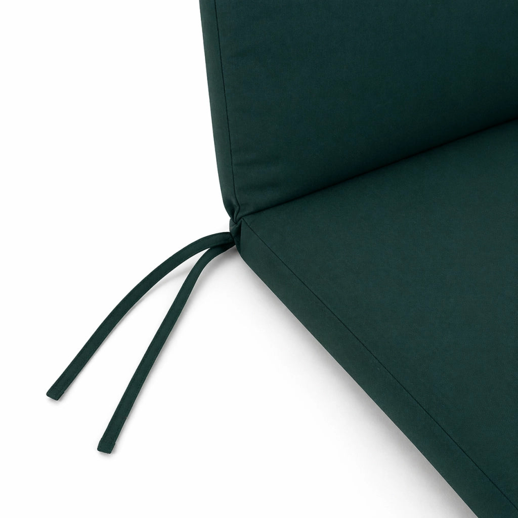 Cuscino con schienale per sedia 115x50 cm con Laccetti in poliestere - Verde