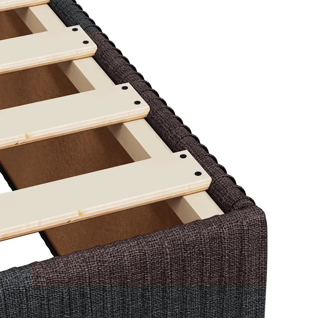Giroletto a Molle con Materasso Marrone Scuro 120x190cm Tessuto 3285556