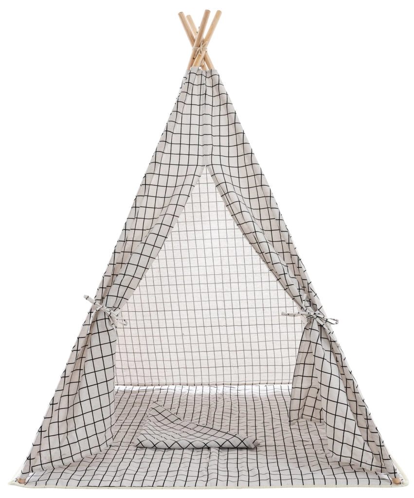 Tenda gioco Esna Grigio quadrettato