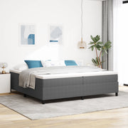 Letto Box Spring Grigio chiaro 200x200 cm Tessuto a coste