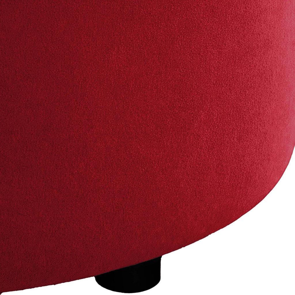 Pouf Contenitore Pantin In Velluto rosso
