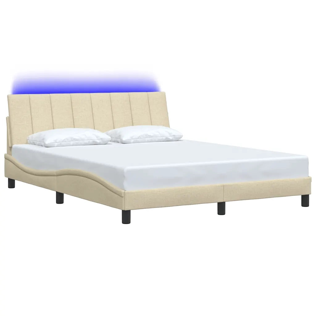 Giroletto senza Materasso Hanko Crema 160x200 cm in Tessuto