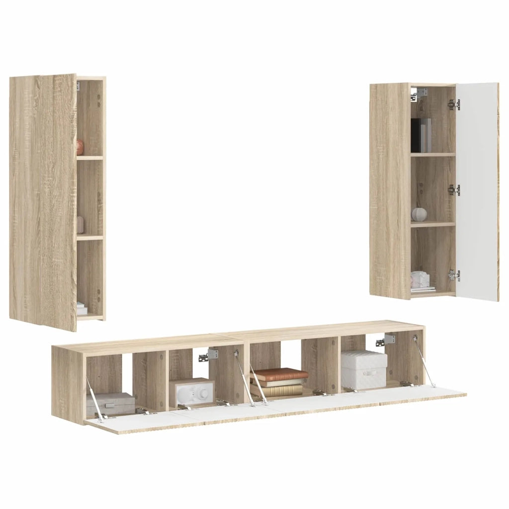 Set mobile TV 3 pcs Rovere Sonoma Legno multistrato 3408981