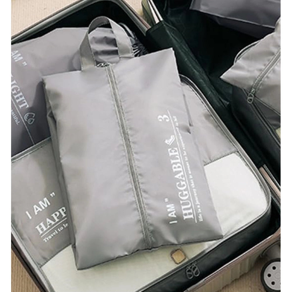 Trade Shop - Organizer Viaggio Casa Borsa Impermeabile Organizzatore Valigia Grigio 38x23x12cm 87711 -