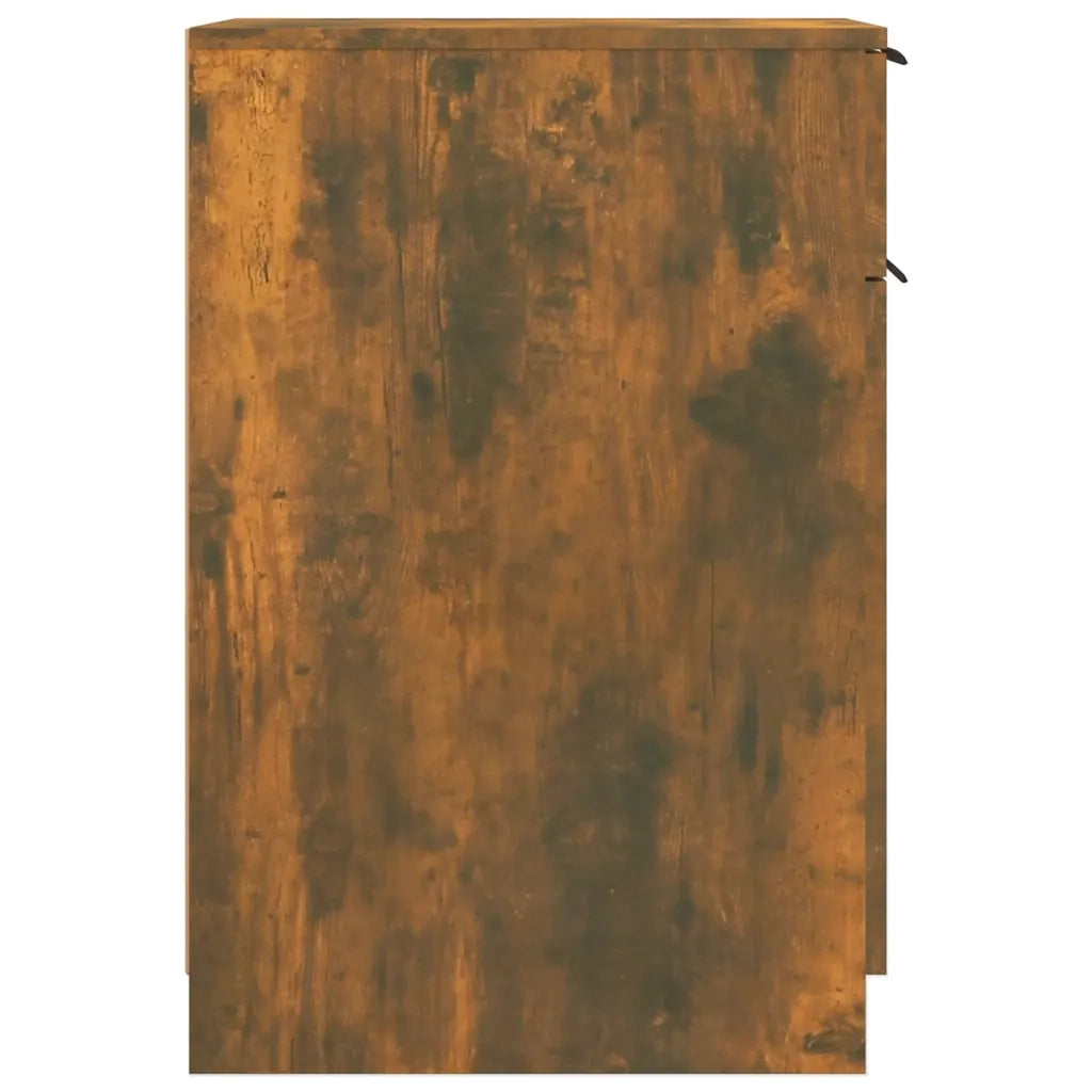 Mobile da ufficio in legno composito effetto rovere affumicato 33,5 x 50 x 75 cm pratico contenitore design moderno 02_0048309