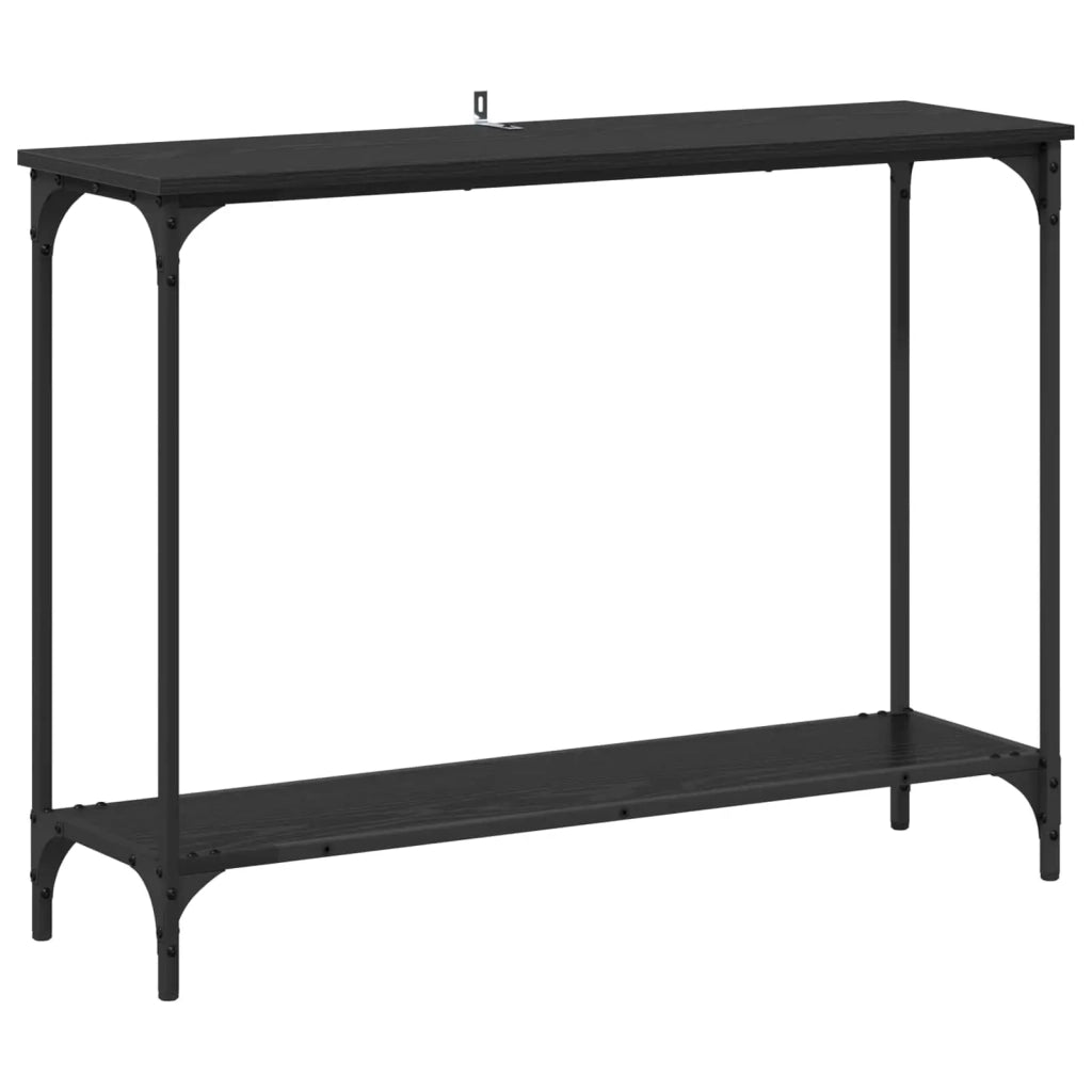 Tavolo consolle con lo scaffale Rovere nero 101 x 30.5 x 75 cm 883518