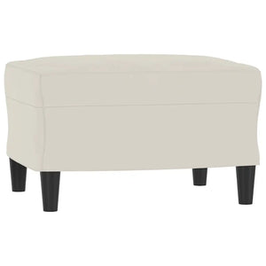 Poggiapiedi Crema 60x50x41 cm in Velluto 349301