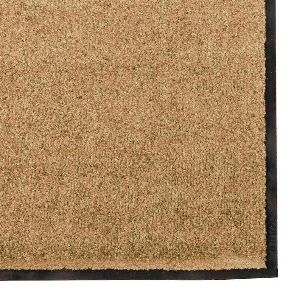 Zerbino d'ingresso moderno rettangolare 120 x 250 cm antiscivolo per interni/esterni in poliammide color crema 02_0057955