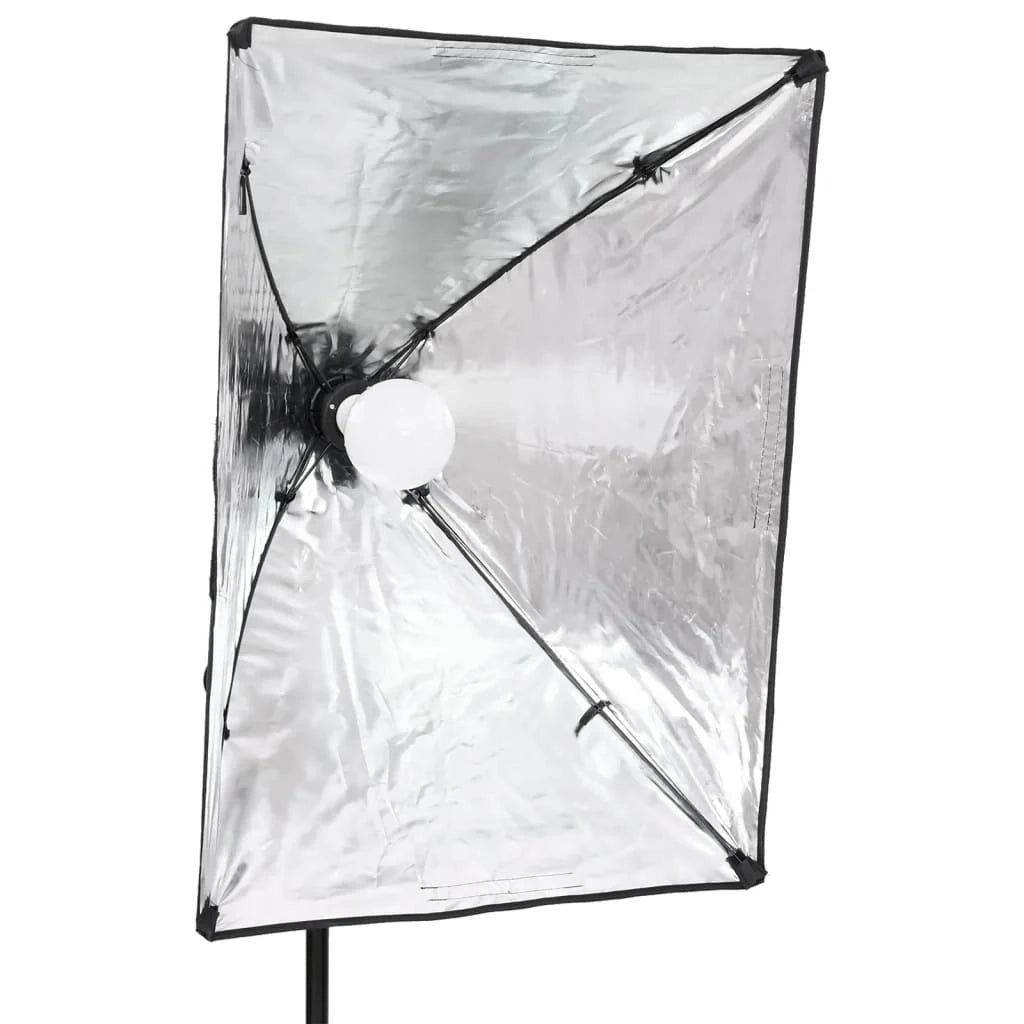 Kit per studio fotografico con illuminazione e fondale nero 02_0042429