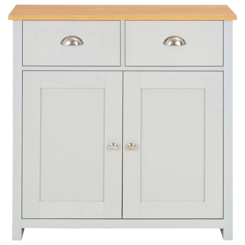 Credenza grigia buffet mobiletto consolle mobile contenitore 79 cm 4402263