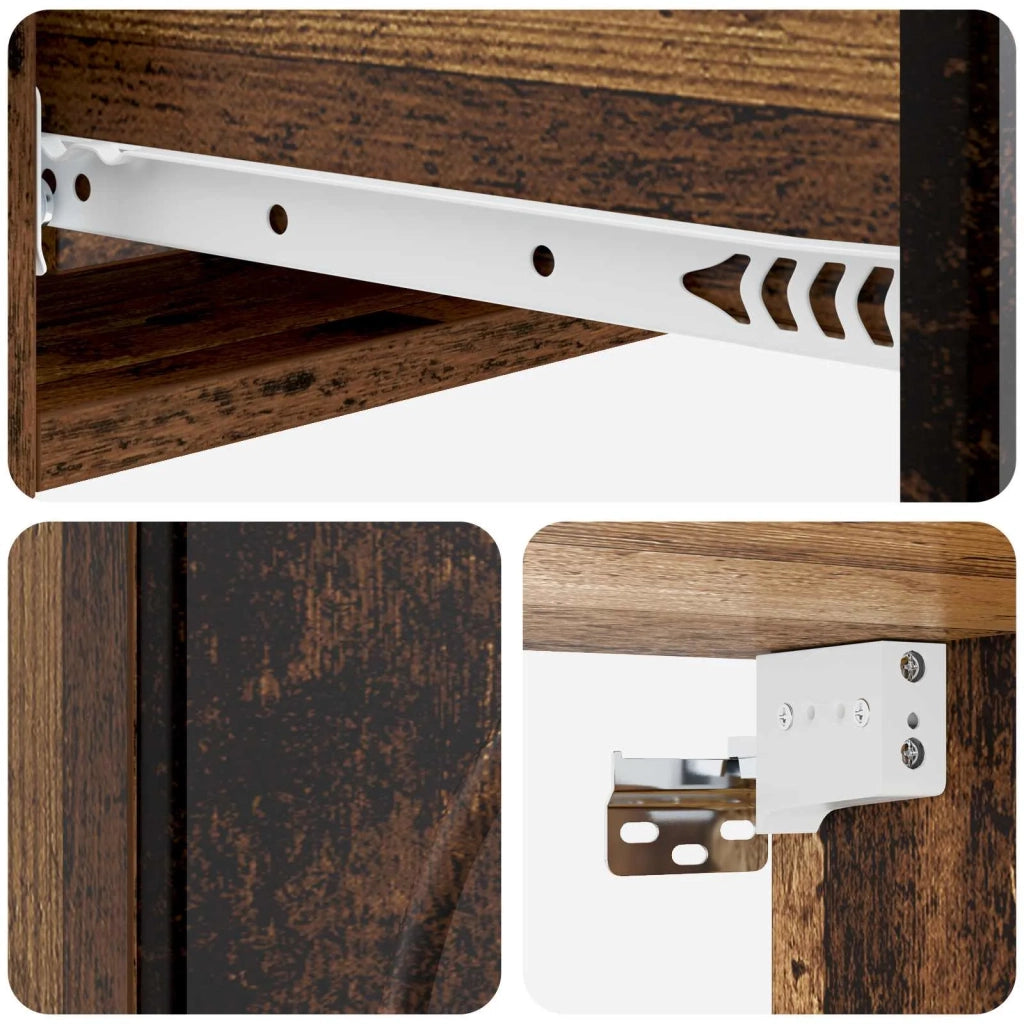 Tavolino da Parete Laterale Legno antico 87,5 x 34,5 x 17 cm 898163