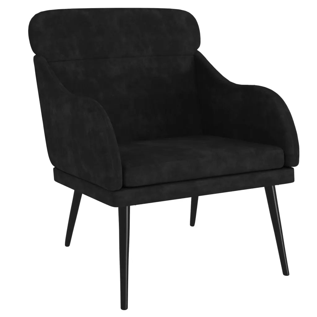 Divano Sedia-Poltrona Nera 63x76x80 cm Velluto 946200