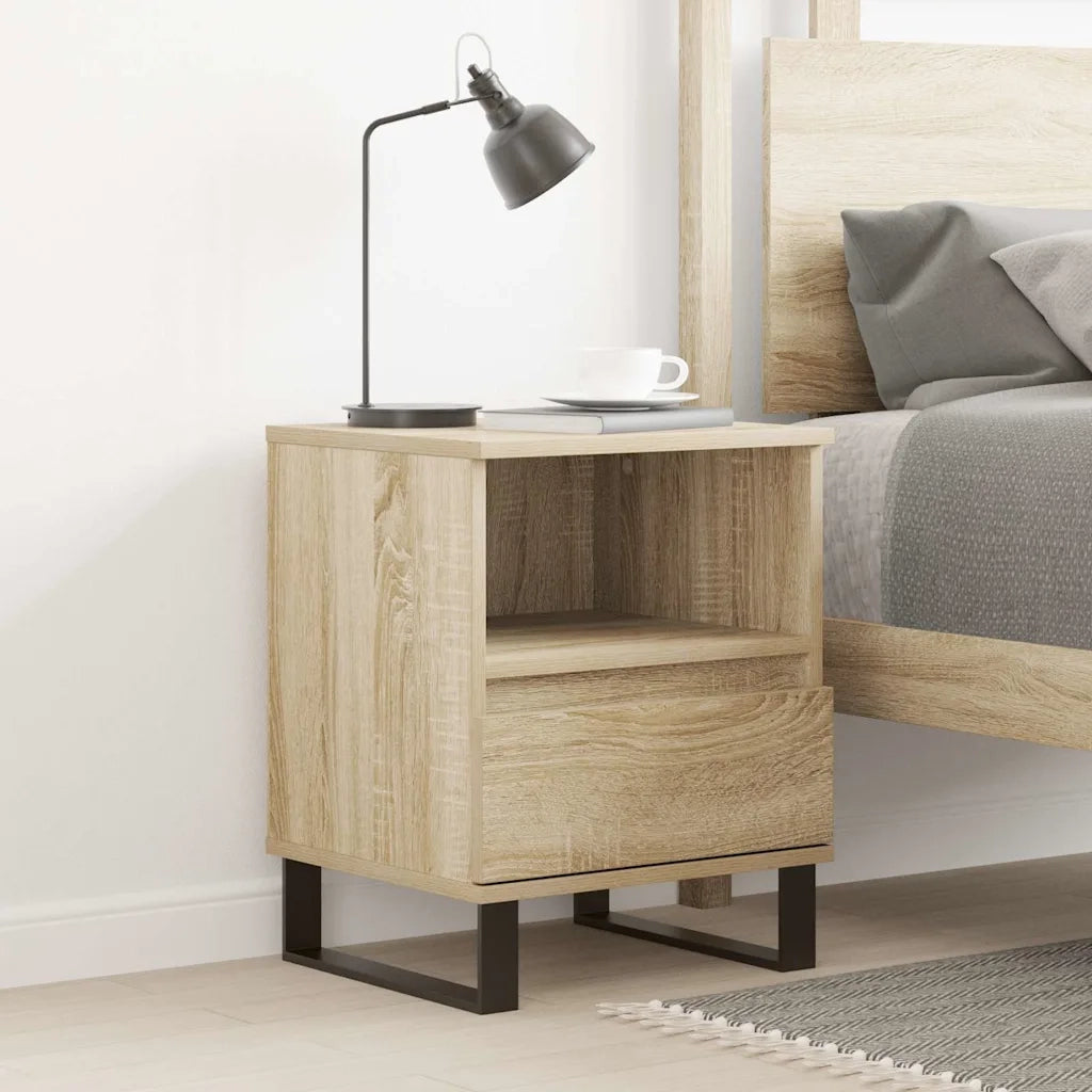 Comodino Rovere Sonoma 40x35x50 cm in Legno Multistrato 830642