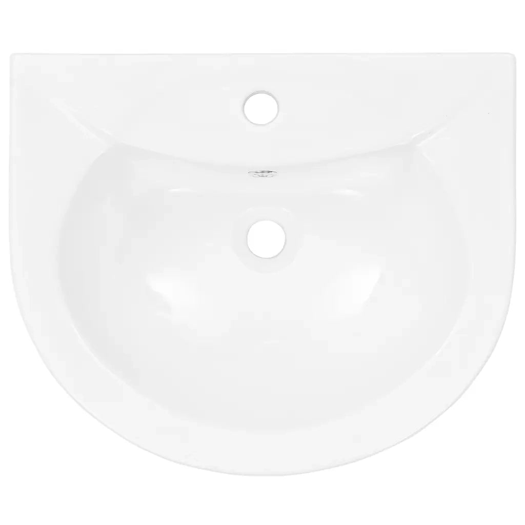Lavandino a Colonna in Ceramica Bianca 520x440x190 mm 142999