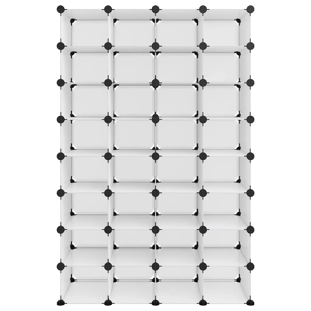 Scarpiera Trasparente-Scaffale per scarpe 93x36,5x140 cm in PP