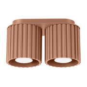 Plafoniera moderna mocca ovale 21cm 2xGU10 VISTAO Pure