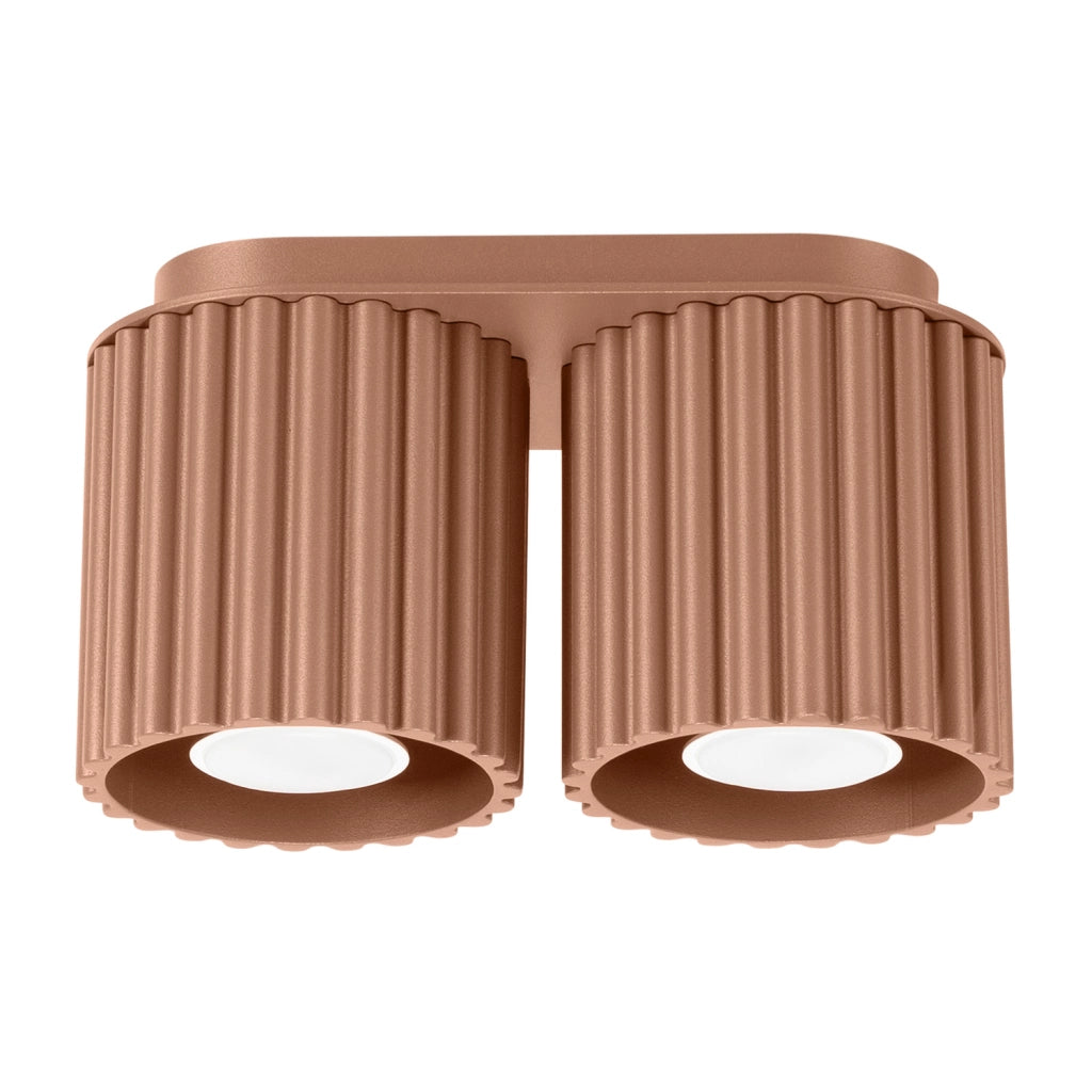 Plafoniera moderna mocca ovale 21cm 2xGU10 VISTAO Pure