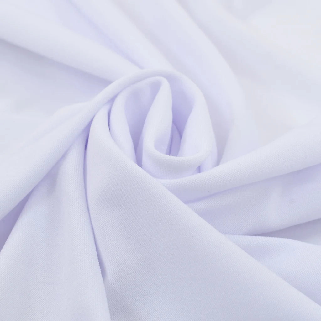 Copertura Elastica per Tavolo con Gonna 2 pz 180x74cm Bianco cod mxl 41918