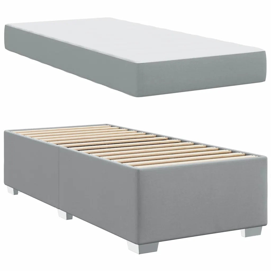 Struttura del letto Grigio chiaro 80 x 200 cm Tessuto