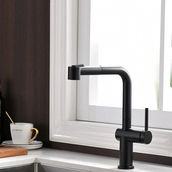 Keukenkraan 360° con sproeier estensibile per cucina, Mengkranen 360° girevoli per cucina, Cucina singola manopola per cucina