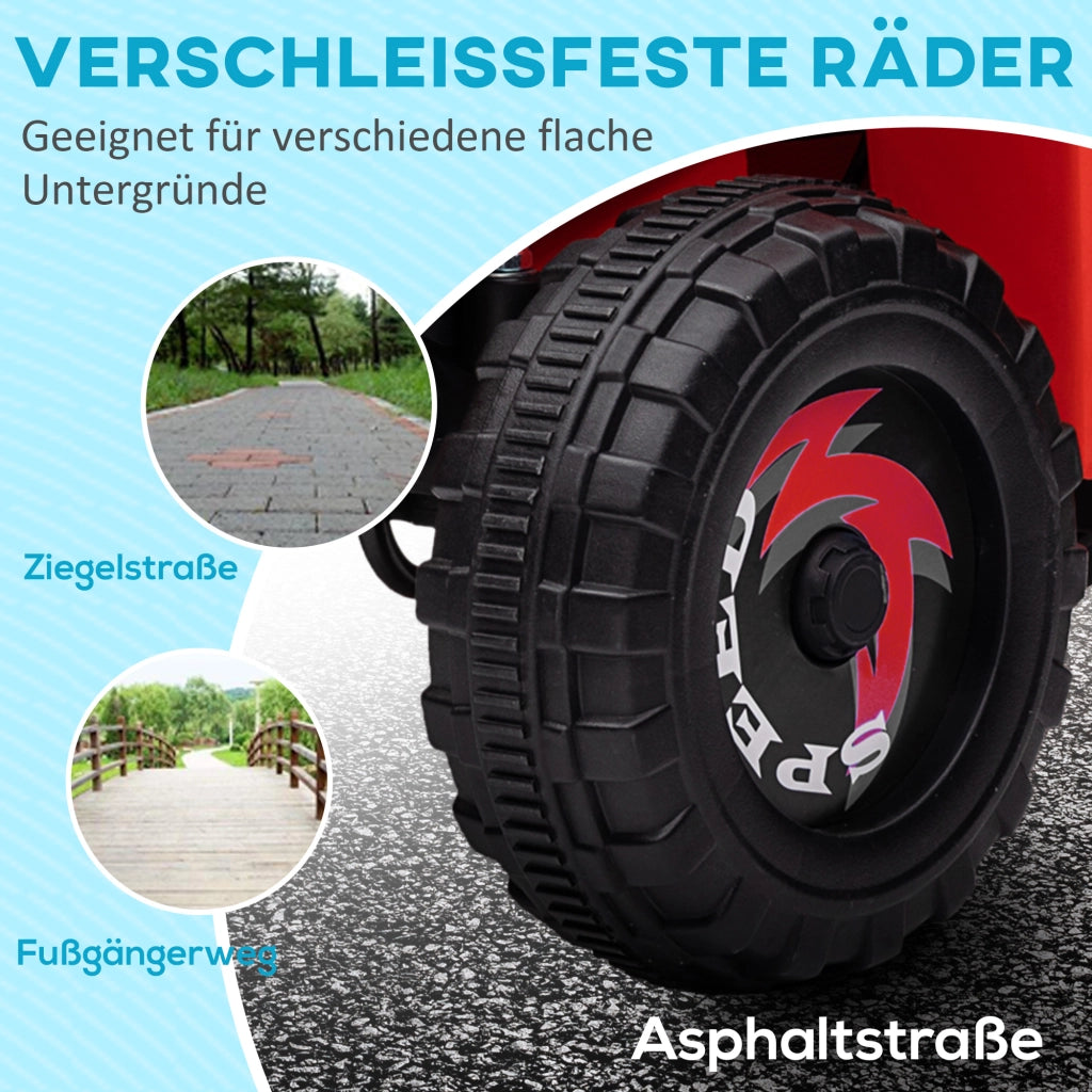Quad elettrico per bambini con rimorchio ¨C zephmum ¨C Rosso, per 1.5-3 anni