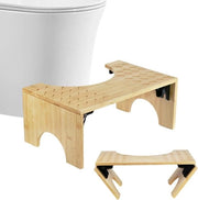 Toilet per adulti in legno di bambù - pieghevole - con illuminazione per disturbi intestinali - per la gestione della defecazione