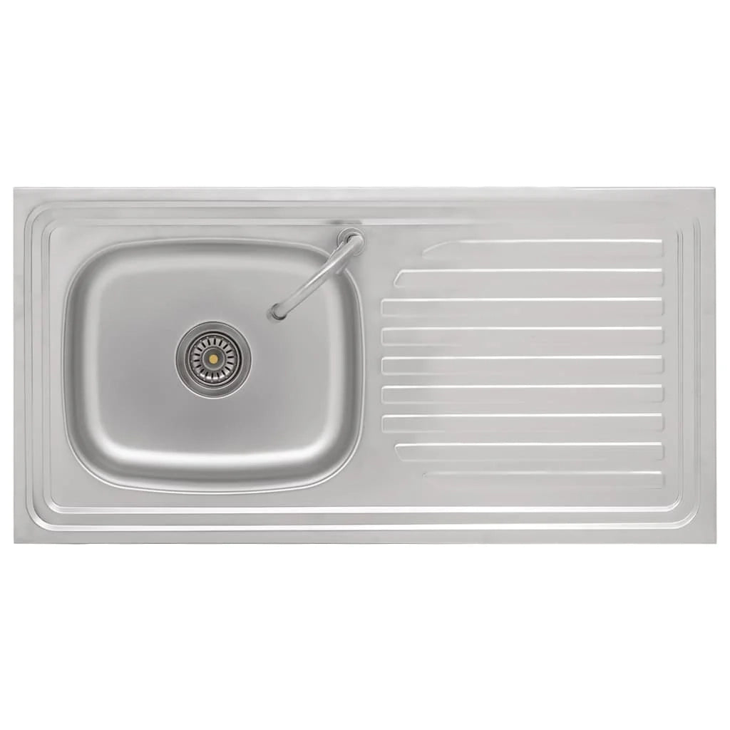 Lavello da campeggio lavabo singolo con rubinetto acciaio inox 02_0002439