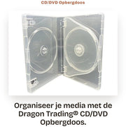 Supporto per CD/DVD 4 Compartimenti - Rimpiazzabile - 27 mm di Spessore - Per 4 Dischi Vinyl - Cassetto di Archiviazione - Resistente ai Colpi - Supporto per CD/DVD