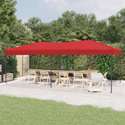 Tenda per Feste Pieghevole-Tenda Gazebo Rosso 3x6 m