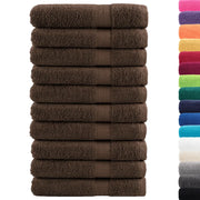 Asciugamani Premium SOLUND 10 pz | Teli per bagno Marrone 100x200 cm 600 g/m2