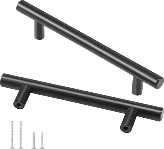 30 pacchi di ante di cucina sottili trainabili - 503in/128mm centro a centro - acciaio inox - nero opacato
