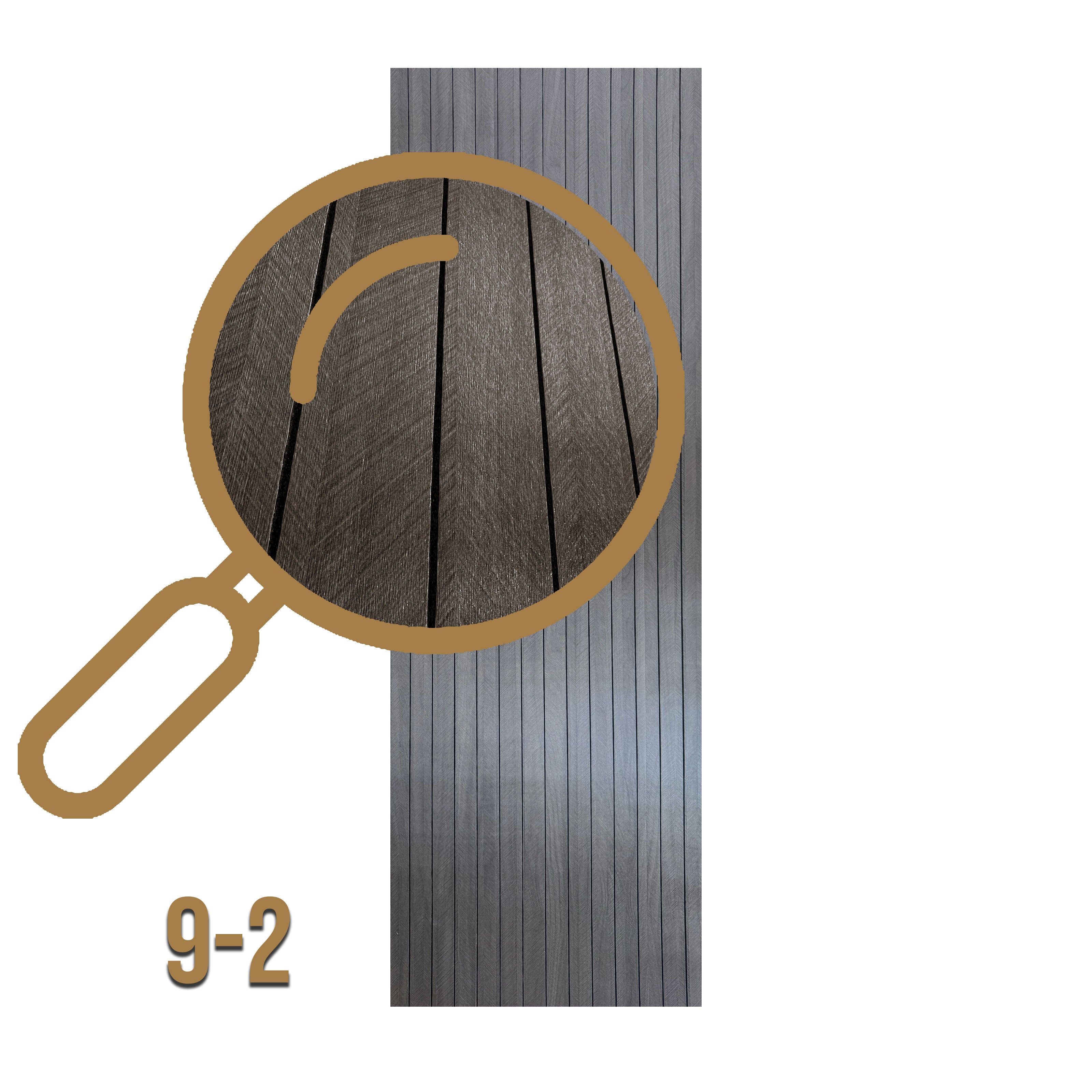 Rotolo Pannello ACUSTICO (1,8mq) a Lamelli AUTOADESIVO in PET rivestito in PVC - mis. 2,8x600x3000mm Vari Decori - 9-2