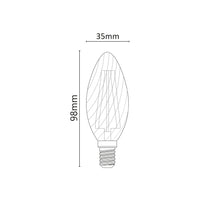 Lampadina a Led a Tortiglione Filamento 4W E14 3000K