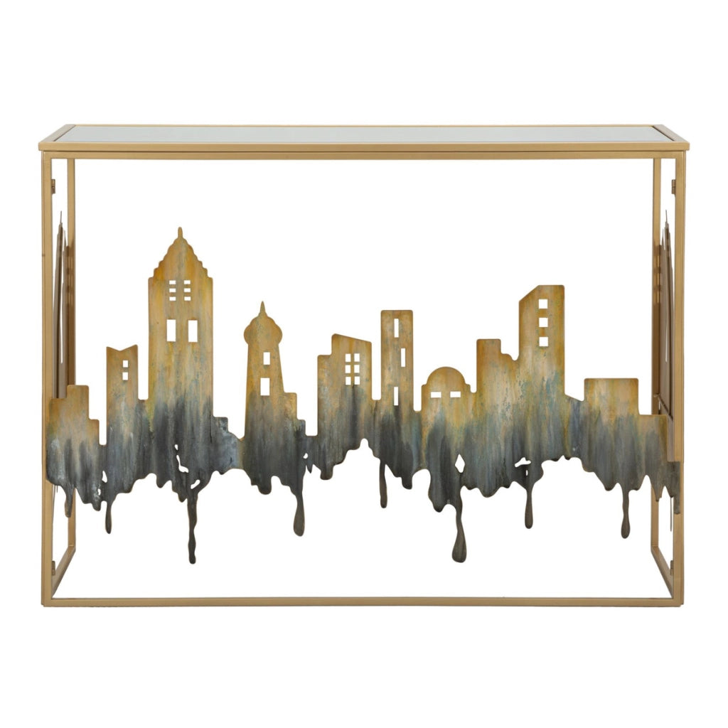 Tavolo Consolle Natura 1, Multicolore, Metallo, 110x38,5x81 cm