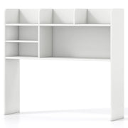 Organizzatore da banco con 6 ripiani da scrivania a 3 livelli per computer, Scaffale da scrivania da toilette Bianco