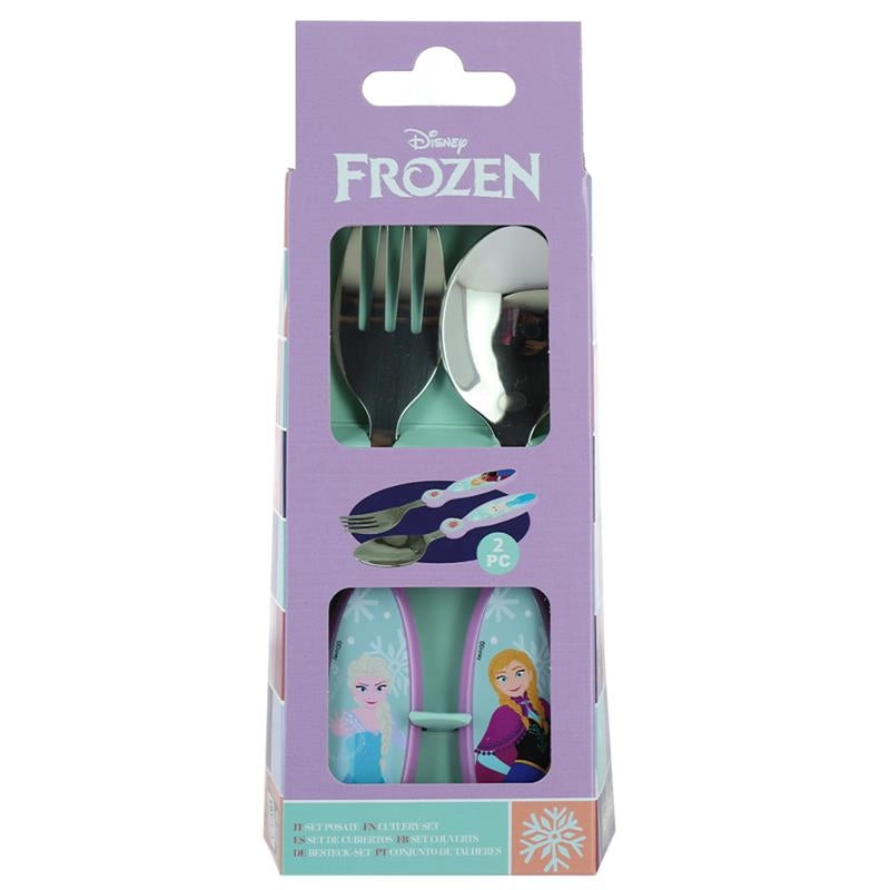 SET 2 POSATE ACCIAIO FROZEN FORCHETTA E CUCCHIAIO