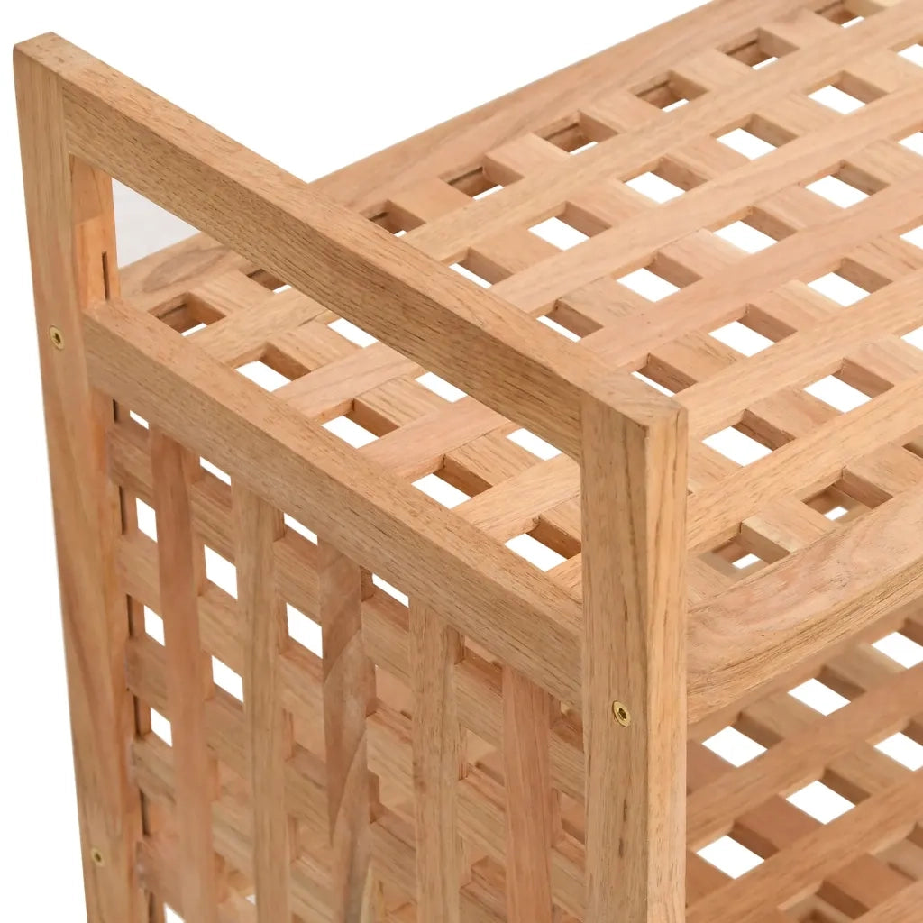 Scarpiera con Cassetto-Scaffale per scarpe 70x27x81 cm Legno Massello di Noce